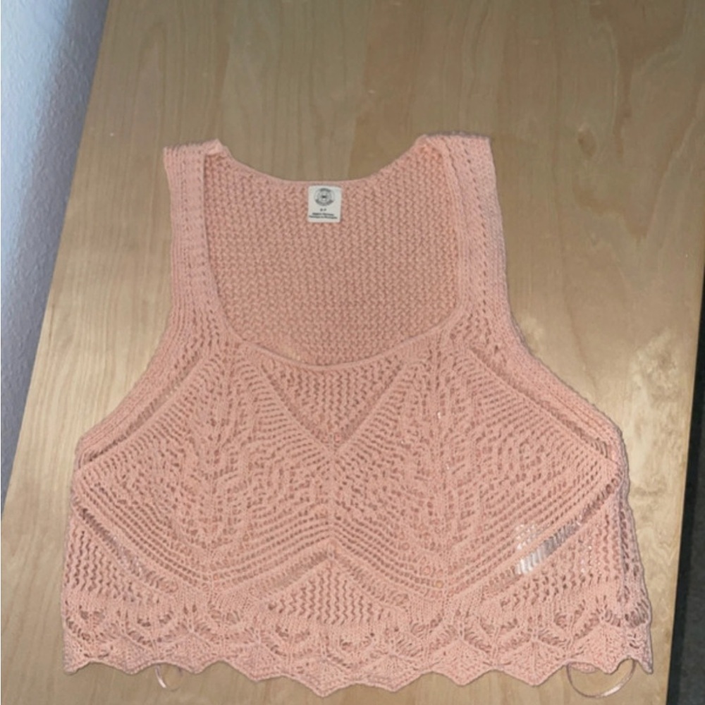 Urban Outfitters Peach Knit Crop Top